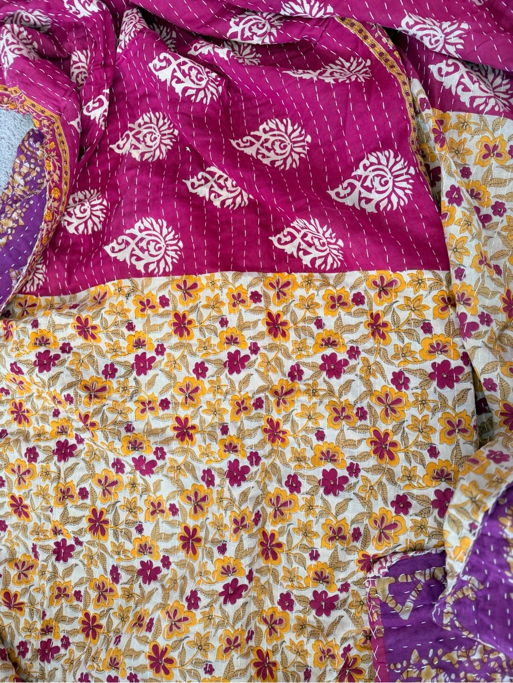 Handmade Kantha Blanket - Picture 3 of 5